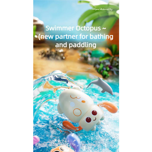 Bath Toy Octopus - Badleksak för barn och badkar Orange