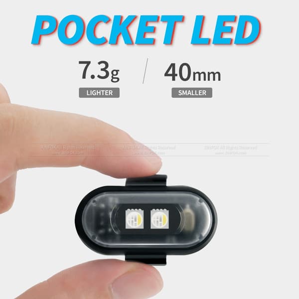 RGB LED-fly Strobelys Motorcykellys LED-blitzposition Trådløst lys Fly Helikopter Advarselslys 4pcs