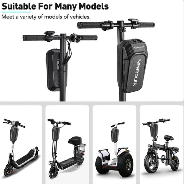 NEWBOLER El-Scooter Fronttaske 5L EVA Vandafvisende Quick Release Universal til Xiaomi BAG239-3L