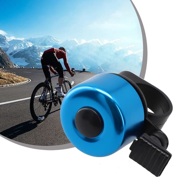 Liten aluminium MTB cykelklocka - Säkerhetsvarning cykelstyrhorn Black