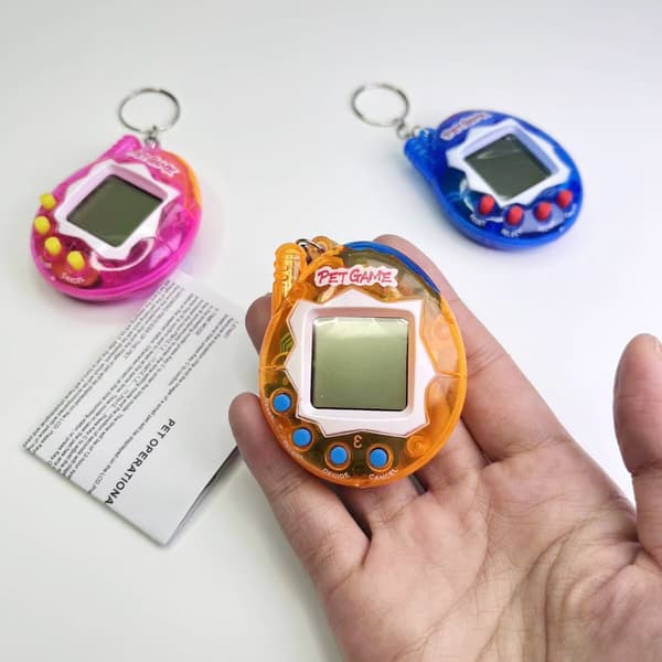 Mini Handheld Virtual Rabbit Pet Keychain Toy - Perfekt för Halloween-, jul- och påskpresenter Pink
