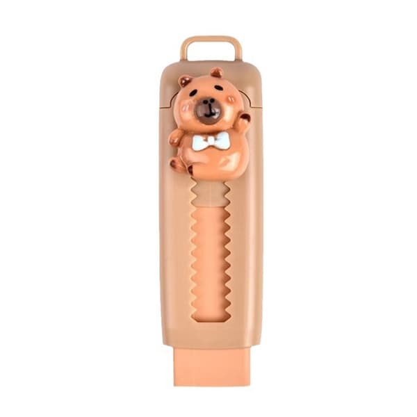 Kawaii Push Pull Capybara Viskelæder Blødt Skoleudstyr Clean Mess Gratis Stationær Kontorstuderende Gummi Viskelæder Til Børn Gave