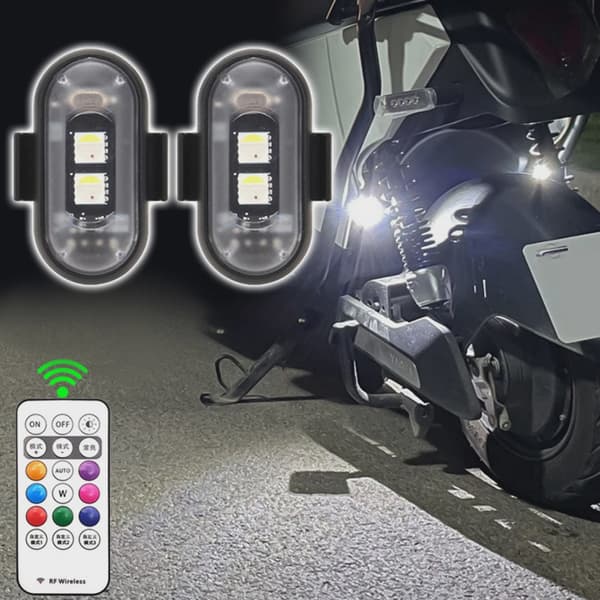 RGB LED-skootterin strobovalot langattomat pyörän vilkkuvalot sijainnin varoitustarvikkeet 1PC