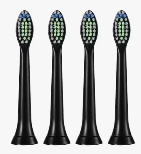 4st mustaa Philips-Sonicare-yhteensopivaa hammasharjaspäätä