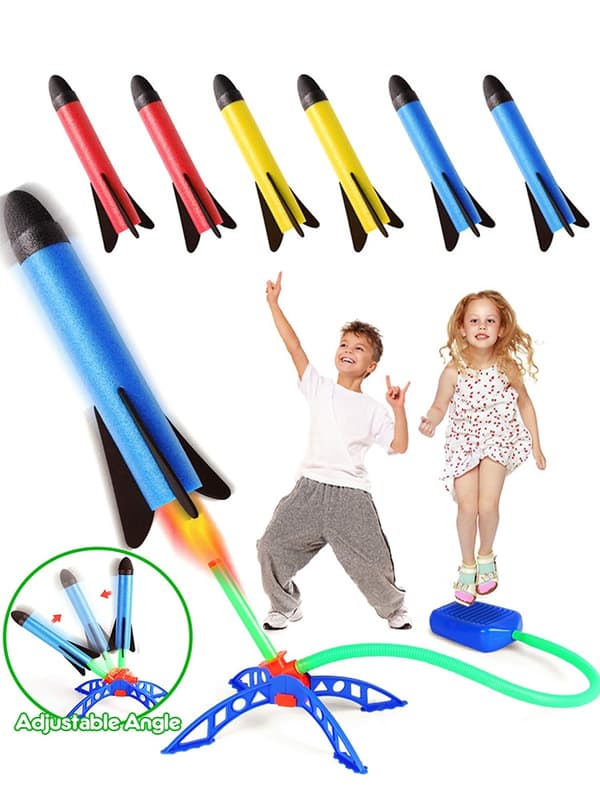 Air Rocket Foot Pump Launcher - Utomhusleksak för barn, Fun Jump Sport Game Set Rocket 1 pcs