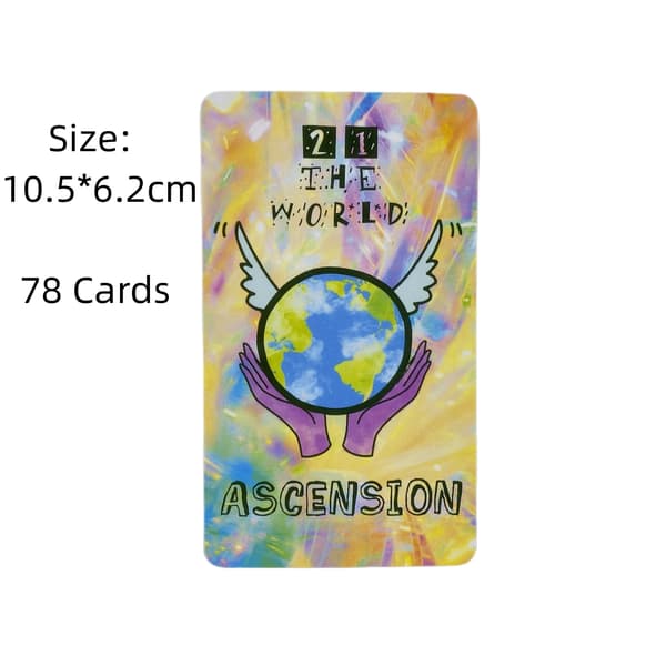 Prism Stay Magic Tarotkort Divination Deck Engelske versioner Edition Oracle Board Spille INK-bordspil til fest TT202