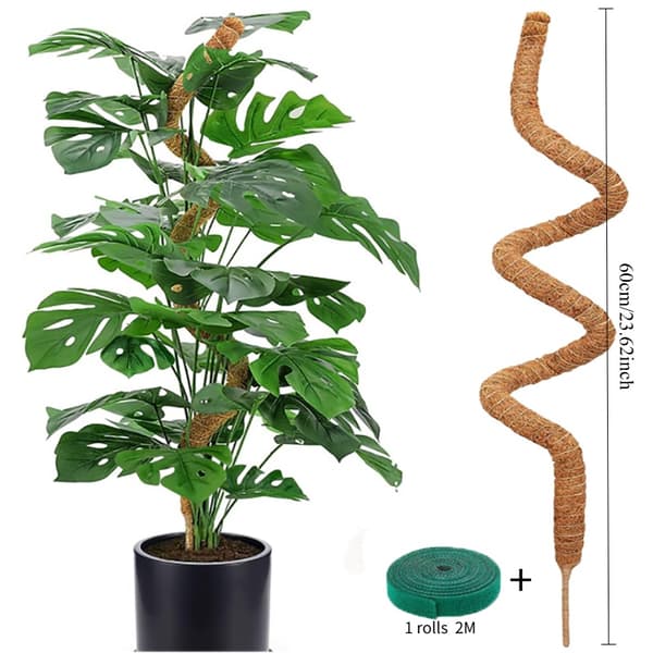Bøjelig mosstang, klatrestøtte til planter, støttepæle til monstera-palmer, tilbehør til potteplanter til haven 1pcs Bendable 60cm