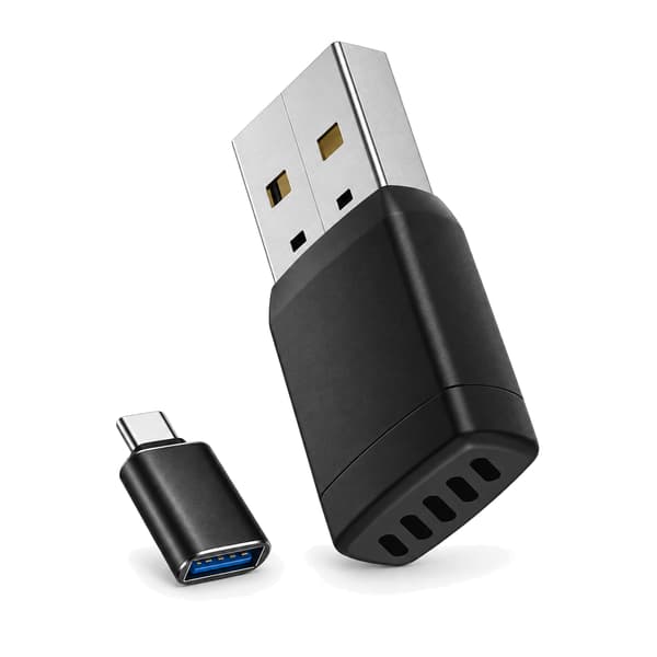 Carplay trådløs adapter Android Auto 2 i 1 Smart Dongle 5G WIFI til iPhone Android telefon til Volvo Benz MG Kia Chery VW black