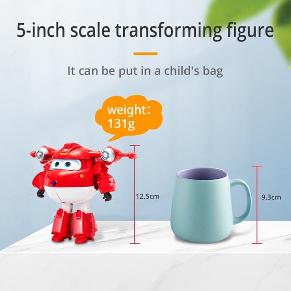 Super Wings 5" Transforming Jett, Dizzy, Donnie Actionfigurer - Robotlegetøj til børnefly Jerome