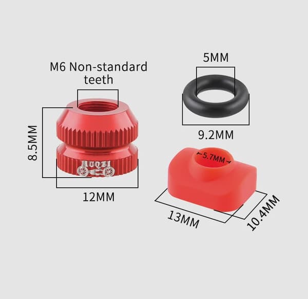 1 par MTB-cykel vakuumdäckventilhattar innerslang muttersäkra Red-1Pair