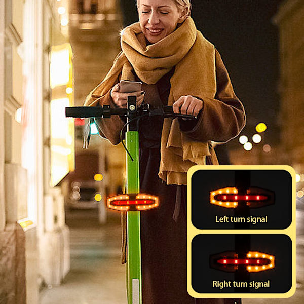 USB-uppladdningsbart vattentätt LED-bakblinkers för M365 Pro 2 MI 4 elscooter Basic Model