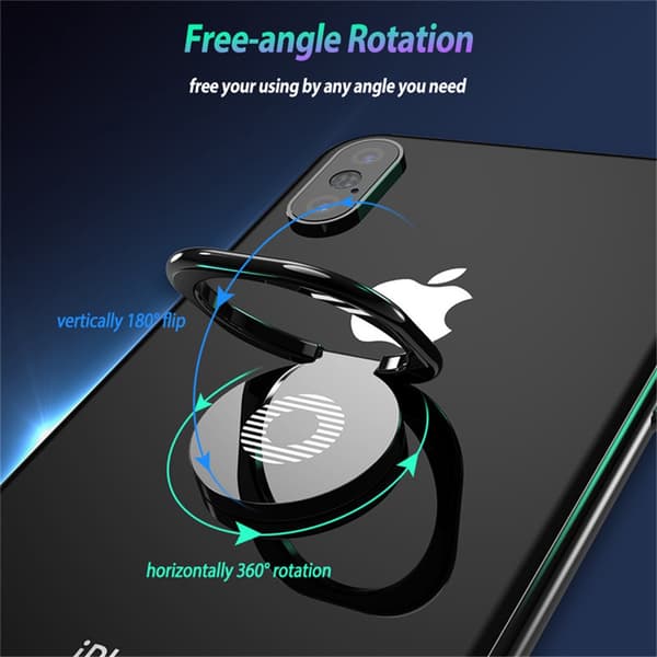 Mini 360° Metal Fingerring Telefonholder til Xiaomi Huawei iPhone Samsung Black