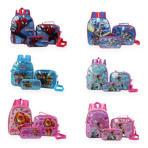Backpack School Bag 3 Pack Birthday Gift Blue Frozen Blue