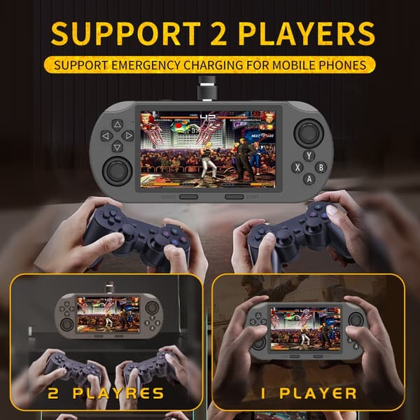 SF3000 Portable Mini Handheld Game Player 4,5-tums IPS-skärm Retro videospelskonsol Inbyggd 20000+ With 2pcs controller