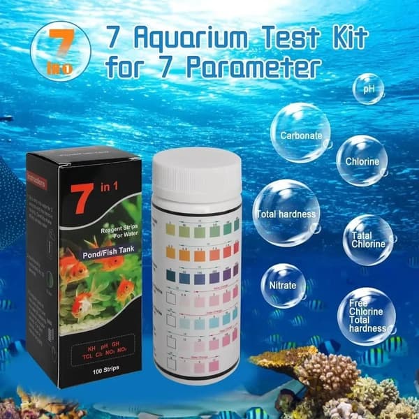 Akvariumtestremsa Sötvattenspool Akvariumvatten pH-testremsor Vattenkvalitet Akvariumtestremsa pH-kvalitetskit For Pool 50pcs-6in1