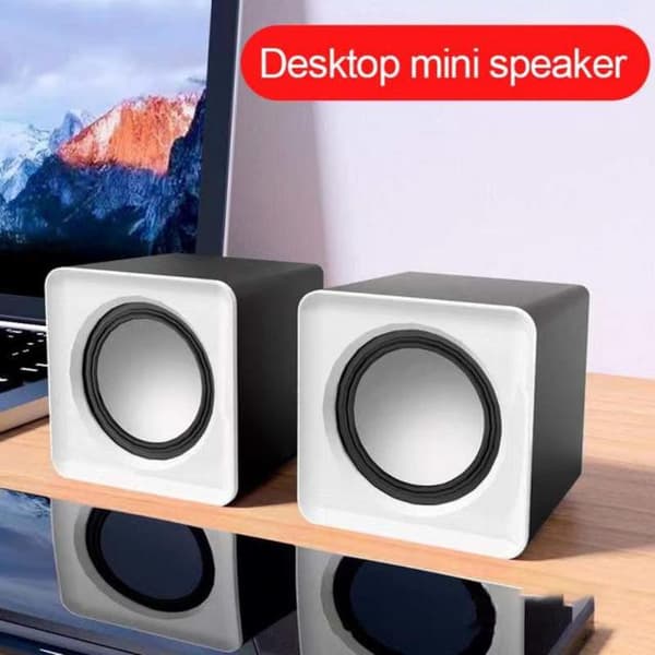 Minihøjttaler til computer, pc, bærbar computer, stationær, Caixa De Som, lydboks, musiklydsystem, søjle, Coluna, stereoanlæg, Bocina Acoustics White