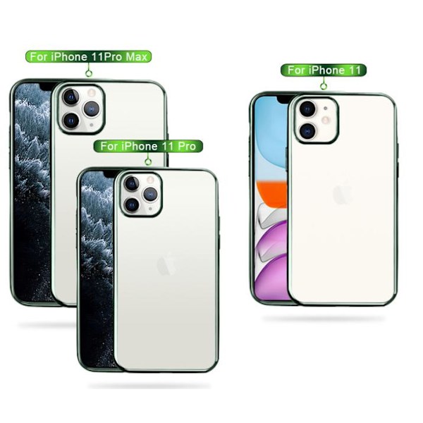 iPhone 11 Pro Case | Super slim TPU Shell-5pcs Color Silver