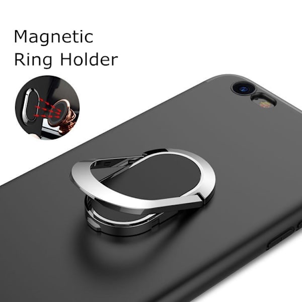 Universal Magnetisk Fingerring Telefonholder Stativ Bilmontering til iPhone Smartphone Red