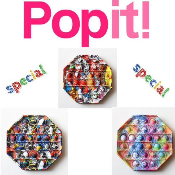 Speciell kamouflage Popit Fidget Pop It - CE Godkänd 3st färger Model 1