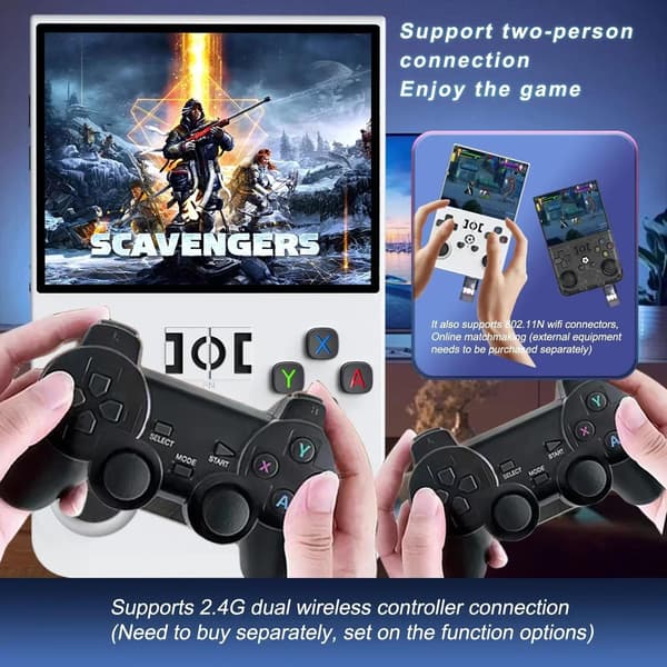 R36PRO Retro handhållen videospelskonsol Linux System 3,5 tums IPS-skärm R36s Pro Portable Pocket Grey 128G