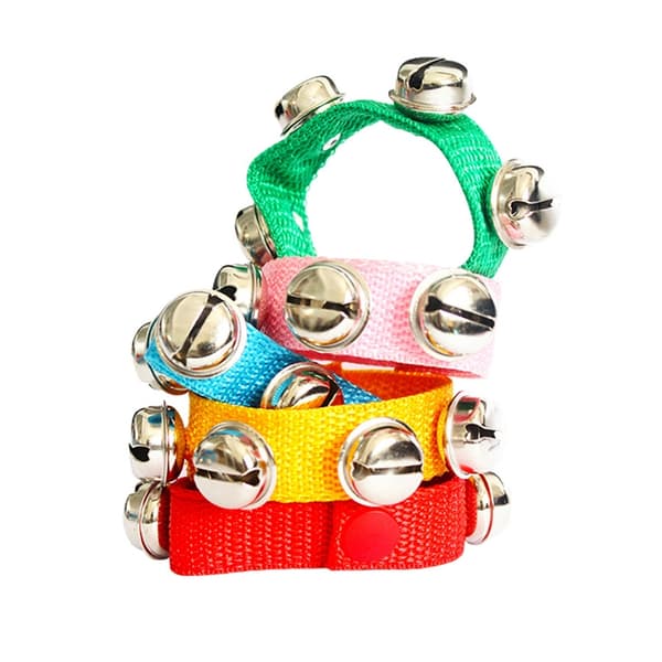 Kids Wrist Bells Jingles Rangler Toy - Bærbar Percussion Educational Orff Bell Ring 2pcs S Red