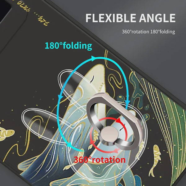 Universal Magnetisk Fingerring Telefonholder Stativ til iPhone 13 Max 8 Transparent Rabbit