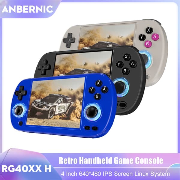 ANBERNIC RG40XX H Retro handhållen spelkonsol 64Bit 4 tums IPS-skärm Linux 5G WIFI Bluetooth Gray 256G Only Game Console