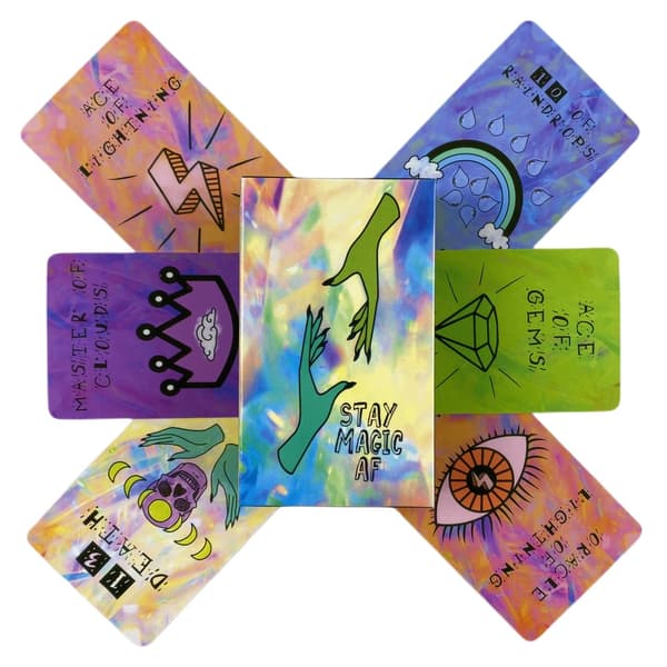 Prism Stay Magic Tarotkort Divination Deck Engelske versioner Edition Oracle Board Spille INK-bordspil til fest TT202