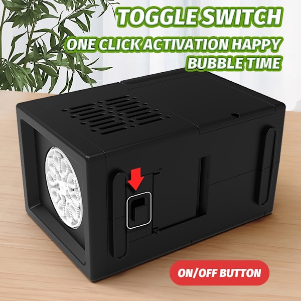 10-håls bubbelmaskin - Utomhusfestleksak (utan batteri) black