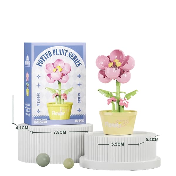 Mini DIY Blombukett Byggklossar Set för barn och vuxna - Creative Construction Gift 504-11-100pcs-no box