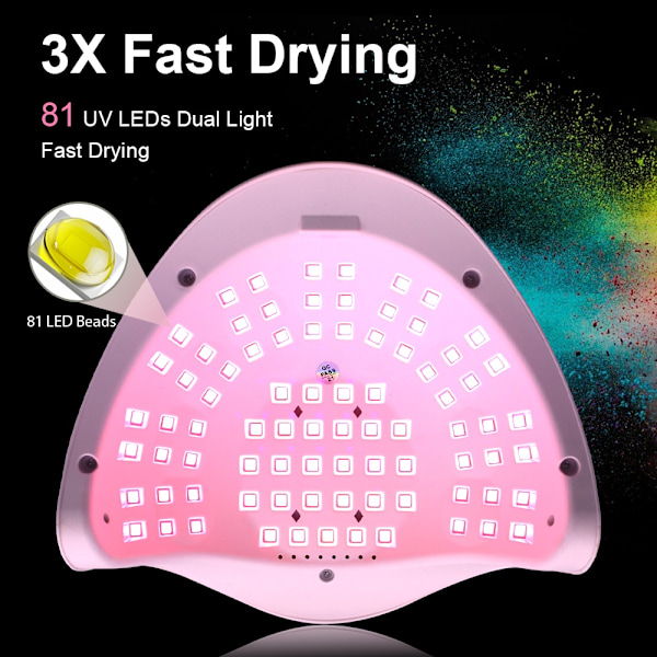 LED UV-lamppu kynsille, lampun helmet, ammattimainen kynsien kuivausrumpu geelikynsille, nopeasti kuivuva kynsilamppu 36st LEDs 72W