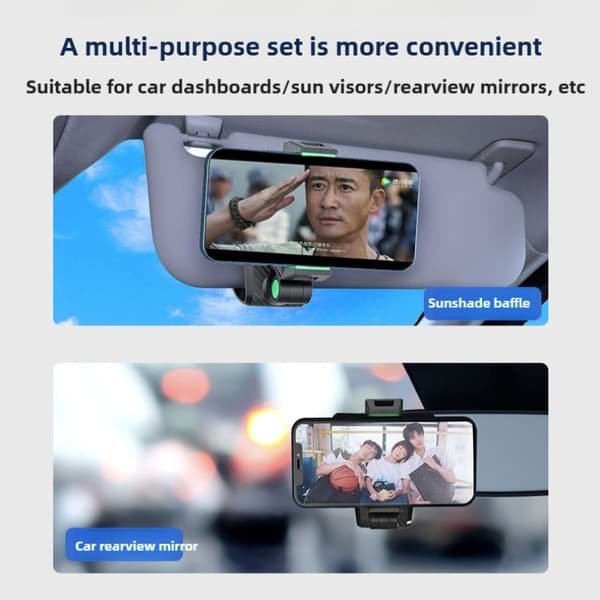 Universal Biltelefonholder Stativ Dashboard Clip Mount til iPhone Xiaomi Samsung GPS Gray