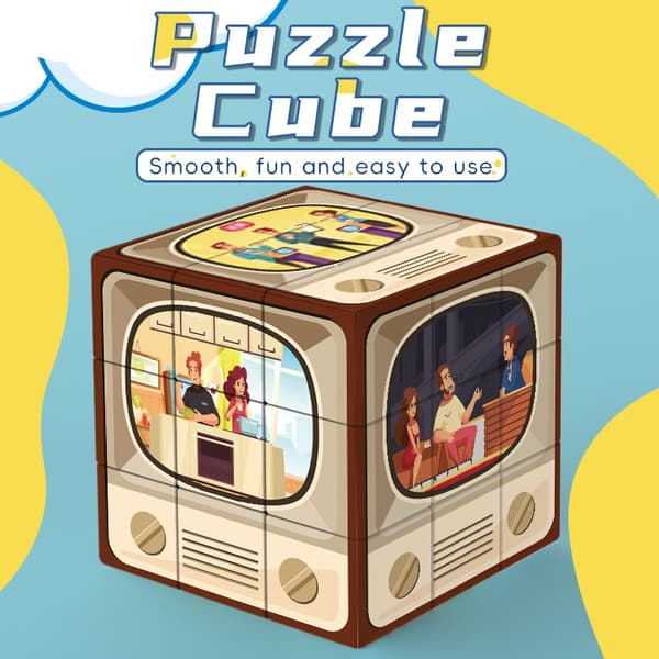 Magic Cube 3x3x3 3DUV tv-program stressavlastande pussel professionell mjuk hastighet spel barnleksak present