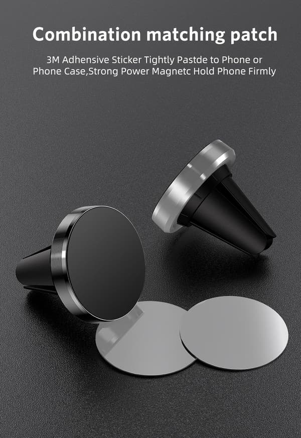 Universal Magnetisk Bilholder Luftventilmontering til iPhone Samsung Xiaomi Rose Gold