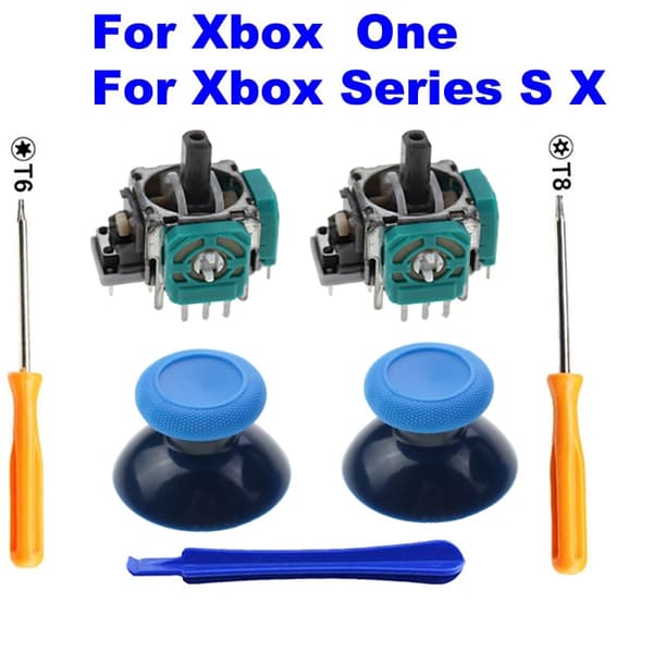 2 stk. 3D analog joystick sensormodul, potentiometre og thumbstick til Xbox One S X-serie controller M