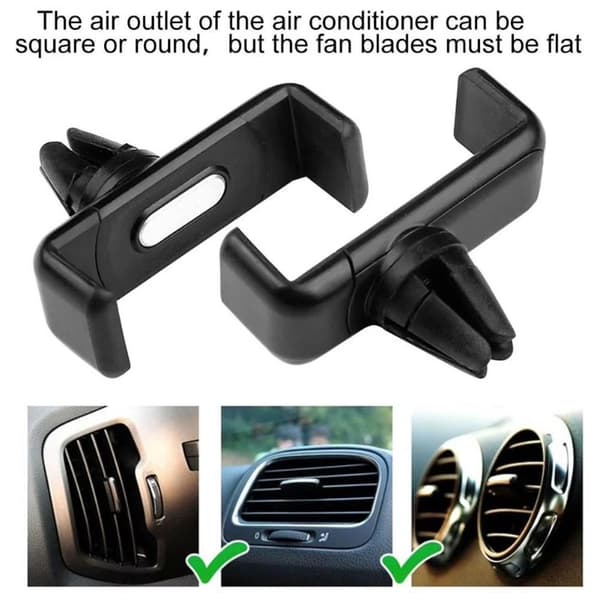 Bil Mini Telefonhållare Luftventil Montering 360° Roterbar Universal Bilnavigationsställ 1pcs
