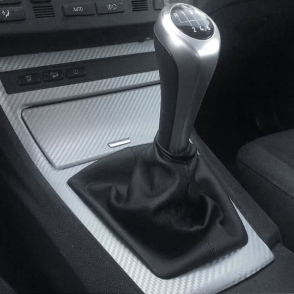 Bilens läderväxelspakskrage handbromsdamaskskydd för BMW 3-serie E30 E34 E36 E46 M3 Z3 interiörtillbehör black