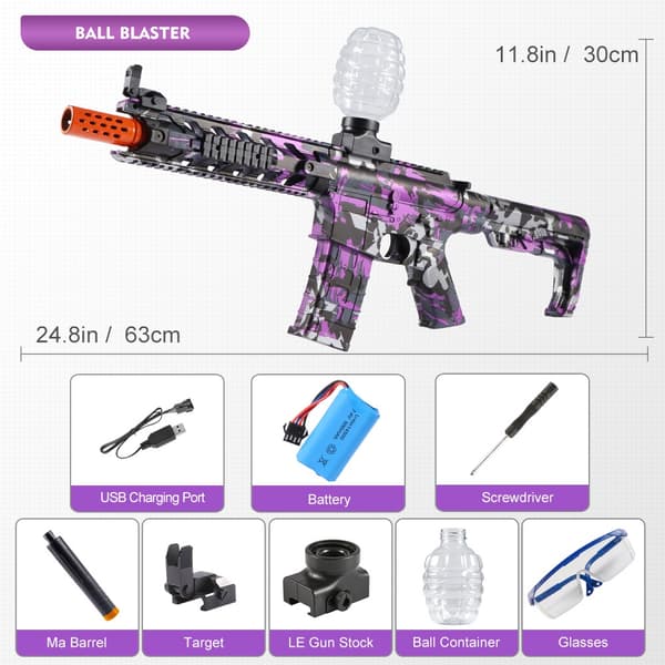 M416 elektrisk blasterleksakspistol, laddningsbar automatisk utomhusteamaktivitetspresent (kulor ingår ej) Red