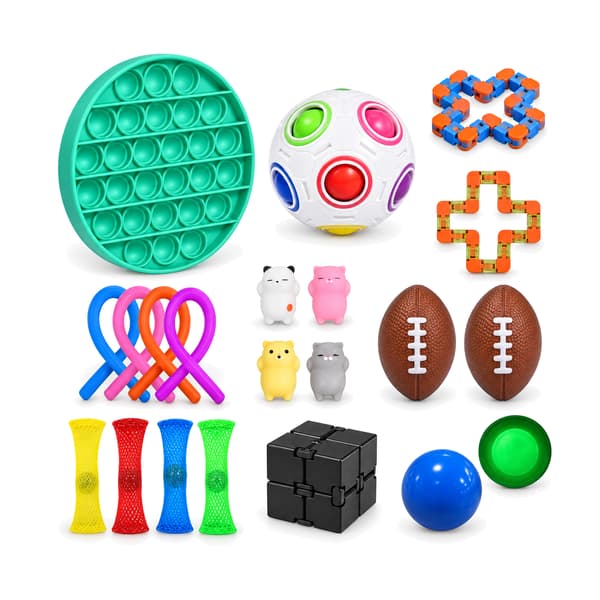 21 Pack Fidget Toys Pop it Stress Ball Leksak Relax Antistres