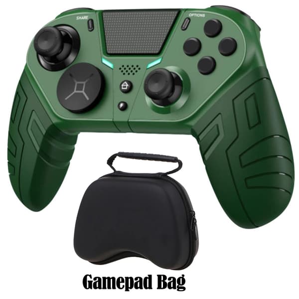 Controller til PS4 PS3 PS Playstation 4 3 PC-kontrol Trådløs Bluetooth Mobil Android TV Gamepad Gaming Game Pad Joystick Telefon Green with Adapter