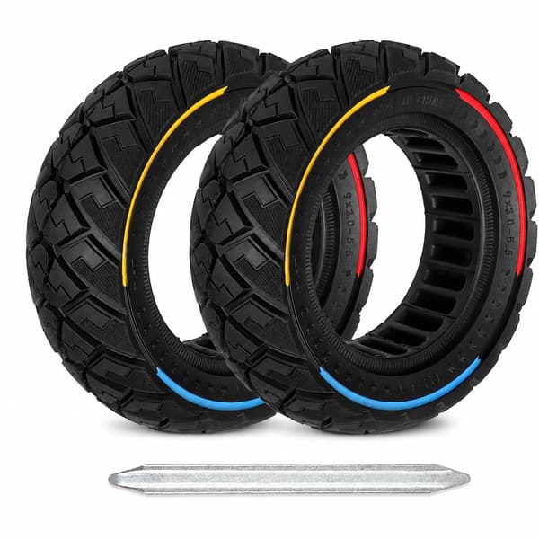Ulip 9x3.0-5.5 Offroad Solid Slanglöst Däck 9" Punkteringssäkert för 2024 Kukirin G2 Pro Scooter 1Set from EU