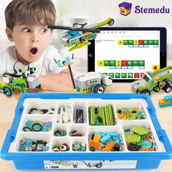 WeDo 2.0 Core Set - Pedagogiska DIY-robotbyggstenar för barn - STEAM Learning Toy 1set without box