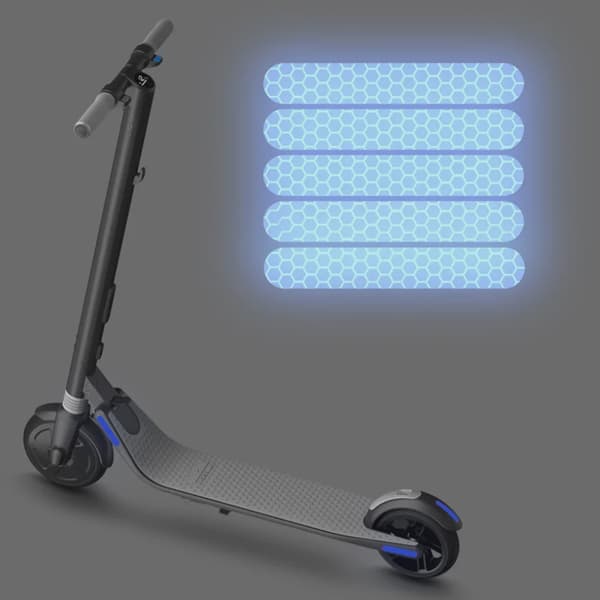 5 st. reflekterande säkerhetsdekaler för Ninebot ES1 ES2 ES3 ES4 E22 E25 elscooter Night Blue