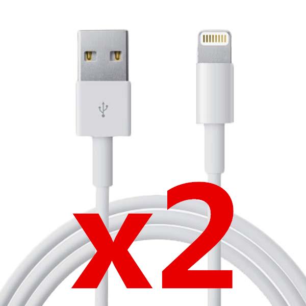 2 pack 1 Meter - Lightning laddare för iPhone X/8/7/6S/6/5S/SE