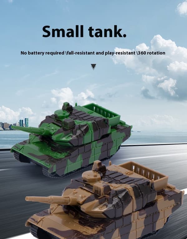 2025 Nya i lager tecknade barnleksaksbil mini pull-back tank bilmodell utan batteri falltålig små leksaker för barn. Randomly select one