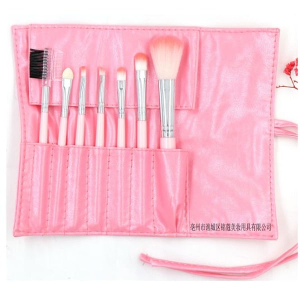 Make-up brushes 7 parts with case-4 Colors Silver