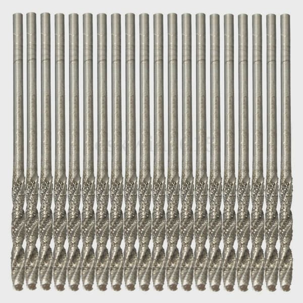 10-delt 0,8-3 mm diamantbelagt spiralborsæt HSS-spids massive bits til jadebearbejdning 3 mm  10 pcs  Round shank