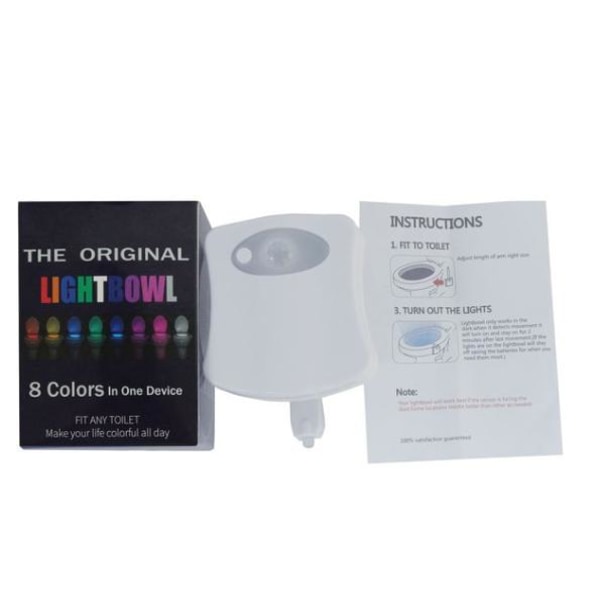 8 farver LED toiletlys Bevægelsessensor Midnatslys
