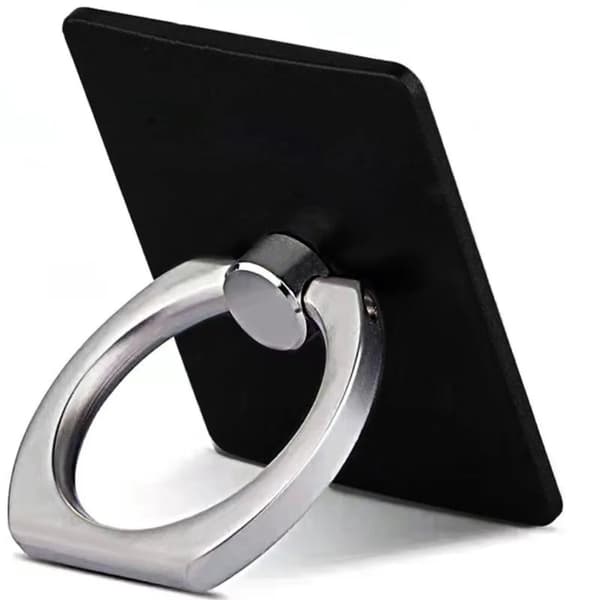 Mini Fingerringholder 360° Roterende Mobiltelefonmonteringsstativ til Samsung Xiaomi Huawei Silver