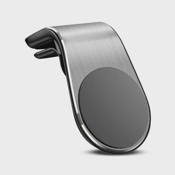 Magnetisk bilholder til luftventilation - stativ til iPhone 15, Samsung, Xiaomi, smartphones Silver
